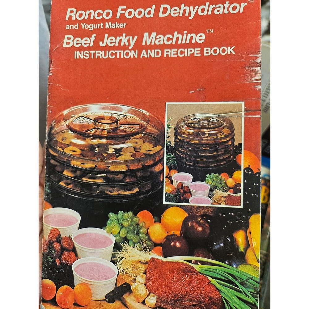 Ronco Food Dehydrator Yogurt Maker Beef Jerky Machine Instruction Recipe Book